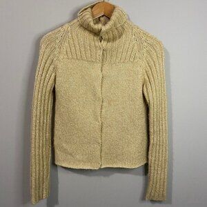 Kenzie Cable Knit Long Sleeve Snap-up Cardigan Sweater Women's Size Small